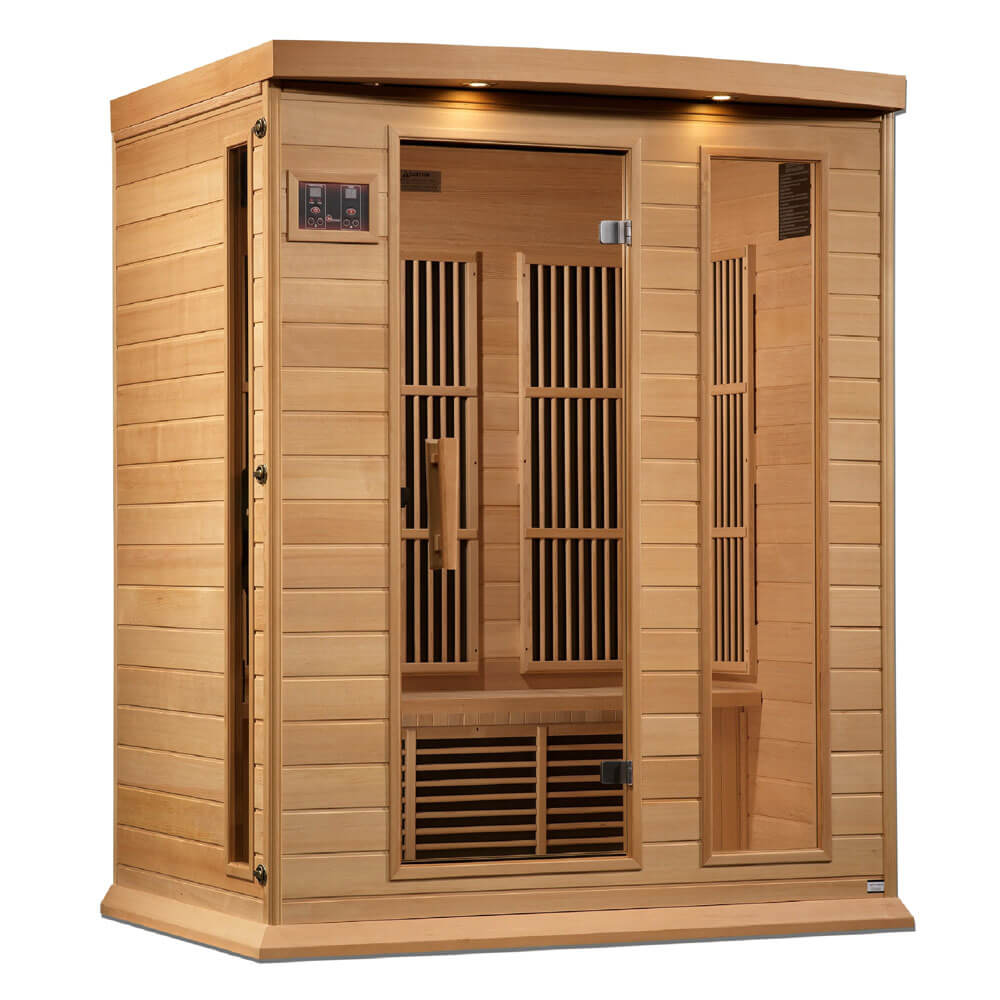 Maxxus 3 Person Near Zero EMF FAR Infrared Sauna - Canadian Hemlock