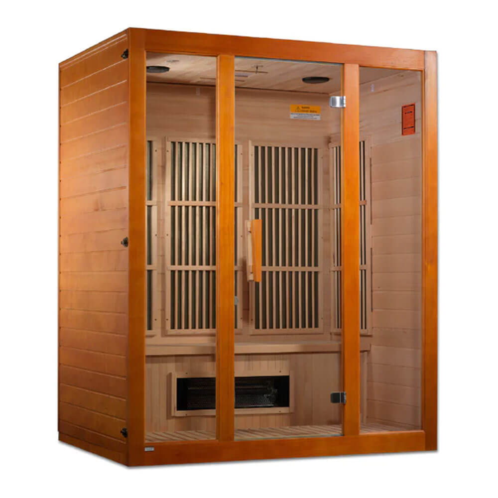 Maxxus "Alpine" Dual Tech 3 person Low EMF FAR Infrared Sauna Canadian Hemlock