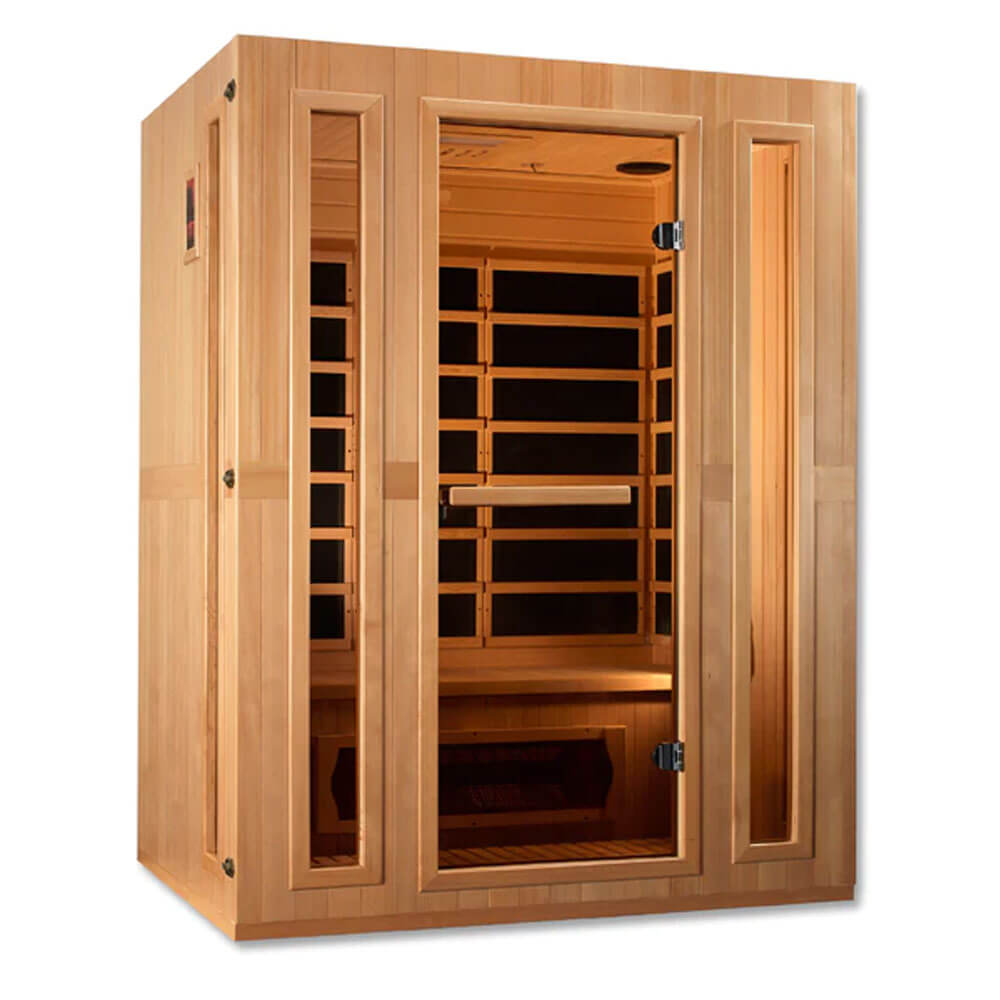 Maxxus "Trinity" Dual Tech 3 person Low EMF FAR Infrared Sauna Canadian Hemlock