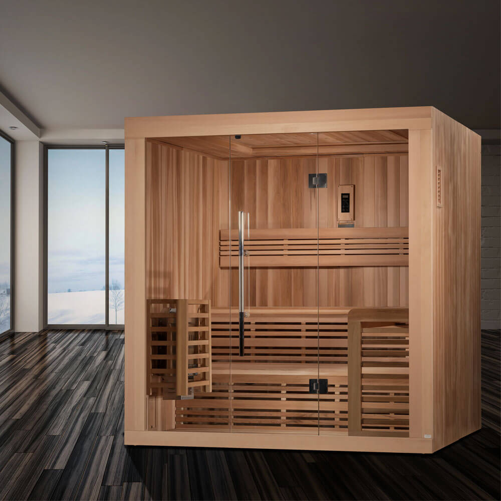 Golden Designs "Osla Edition" 6 Person Traditional Steam Sauna - Canadian Red Cedar